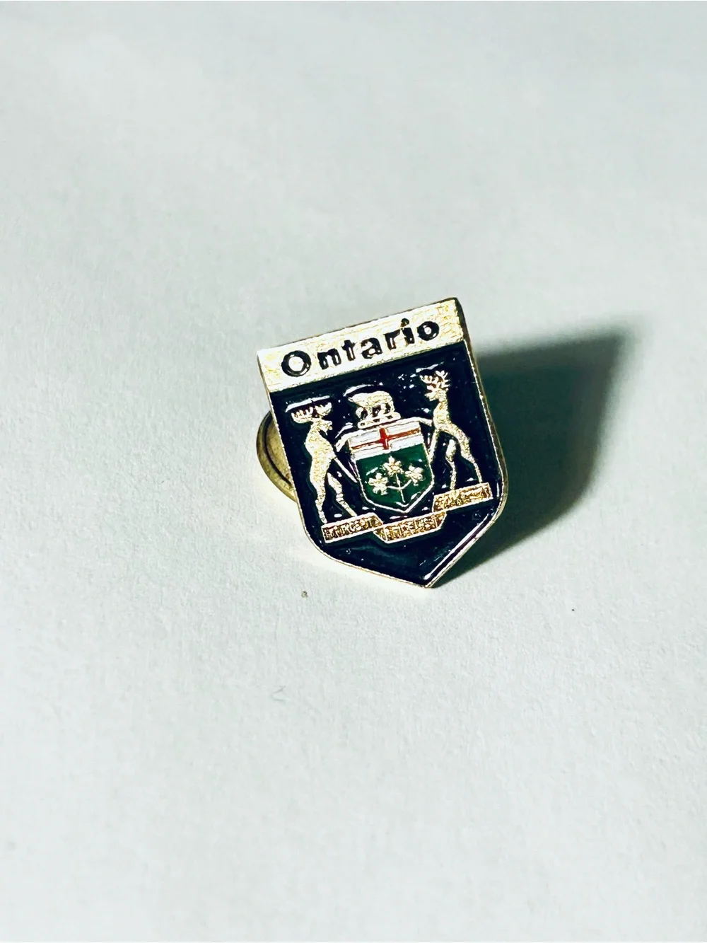 Ontario Province Canada Coat of Arms Lapel Pin